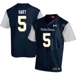 Notre Dame Fighting Irish Men's Cam Hart #5 Navy Under Armour Alternate Authentic Stitched College NCAA Football Jersey GKL6599GF